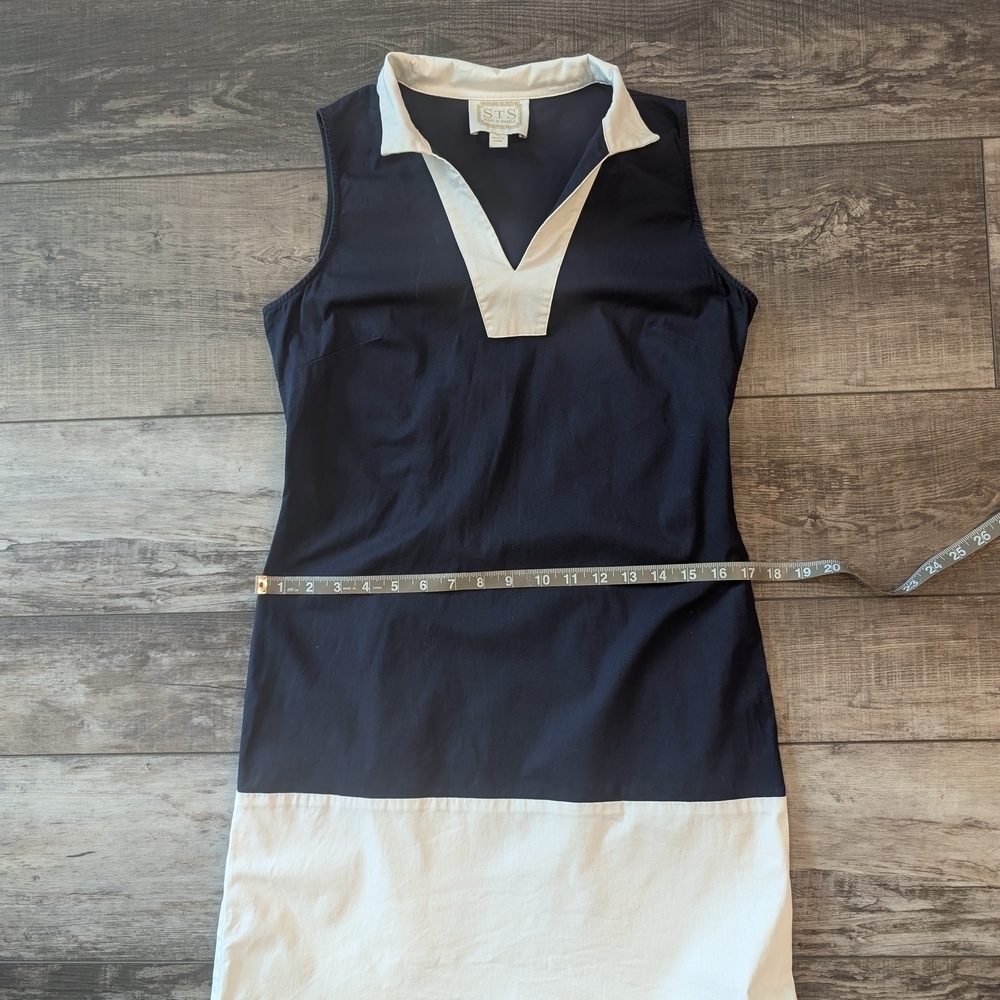 Sail to Sable Navy and White Midi Dress - Picture 9 of 9